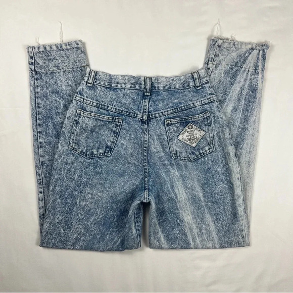 Vintage 80’s Patchwork Acid Wash Jeans - Picture 3 of 12